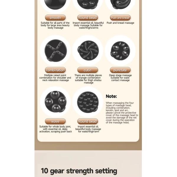 Mascador eléctrico de mano Arma de masaje de grasa Máquina de vibración de acondicionamiento físico Instrumento de adelgazamiento corporal