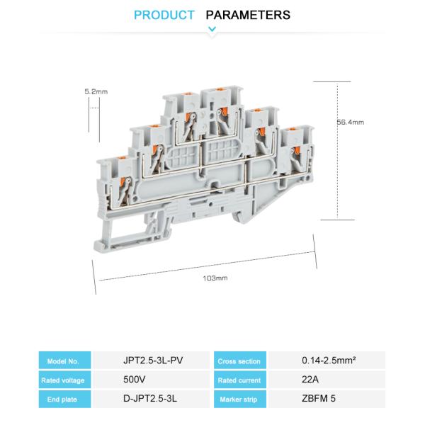 Нажим NS 35 рельса DIN в типе соединения терминальных блоков соединения