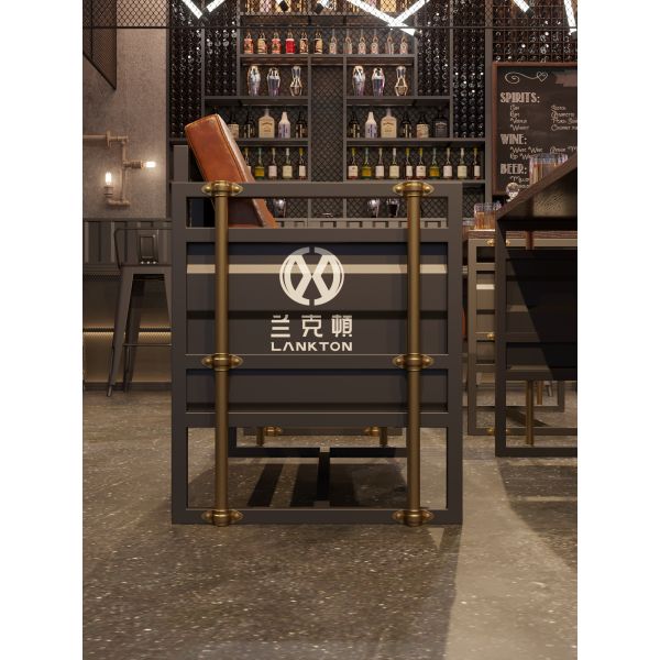 Durable Iron Frame Metal Bar Booth with Premium PU Leather and Customizable Colors for Industrial Bar Furniture