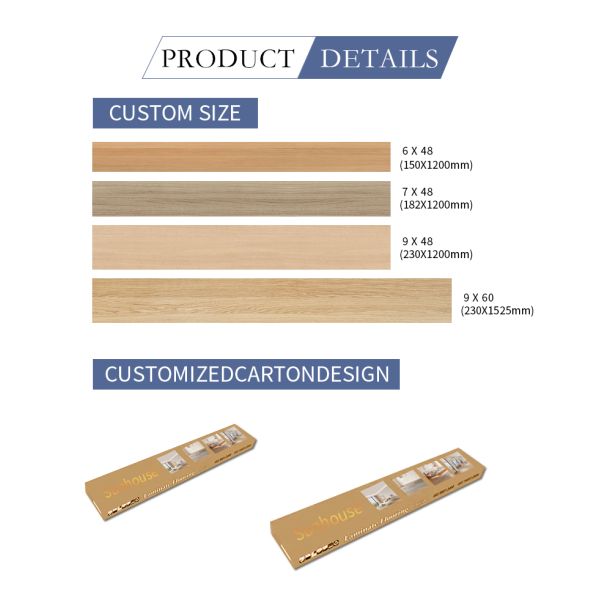 6mm Waterproof Fireproof SPC Vinyl Flooring Rigid Core Click Lock Tiles for Commercial Building Projects