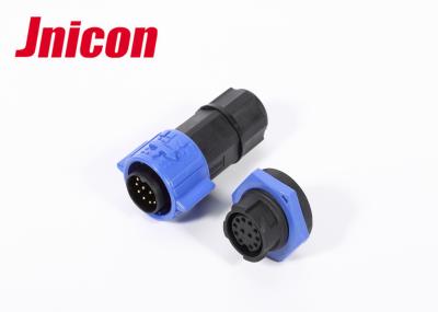 O impulso M19 que trava IP67 Waterproof o conector, conector circular do Pin da fêmea masculina 12