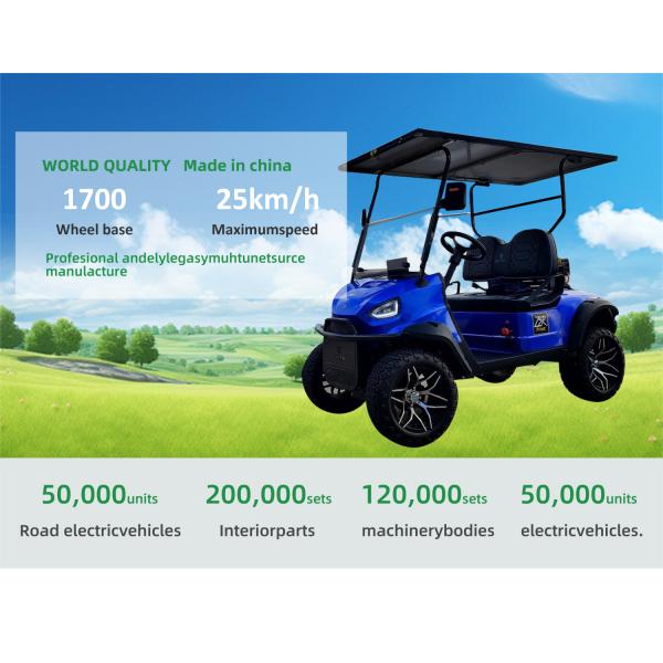 48V/60V/72V Controller Solar Panel Power Generation Golf Cart for in Factories