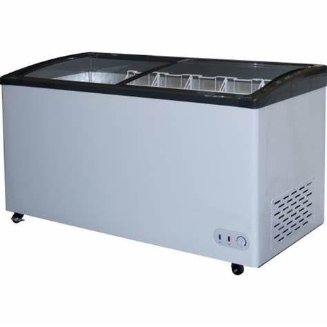 LED Lighting Glass Top Chest Freezers Flexible Combination With Digital Thermostal