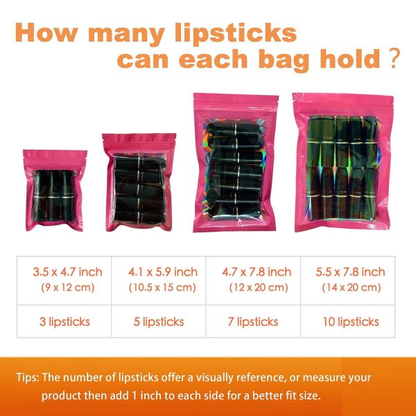 Resealable Smell-Proof Holographic Ziplock Bag with 80-200 Microns Thickness and Customized Logo Printing