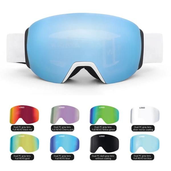 Custom UV400 Anti-Fog Spherical Magnetic Lens Ski Goggles Your Perfect Skiing Partner