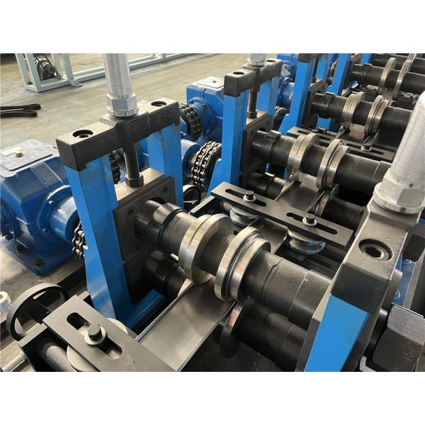 2.0 - 3.5 Thickness Guide Rail Roll Forming Machine With Gear Box Drive 50m/Min