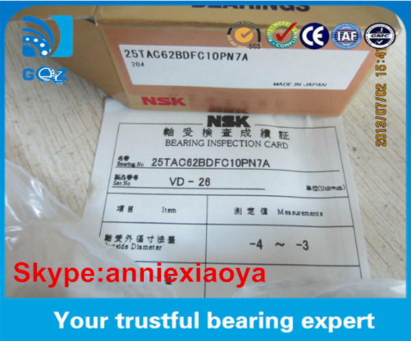 NSK 30TAC62BDBC10PN7A Шаровой винтовой опорный шаровой подшипник Угловой контактный шаровый подшипник