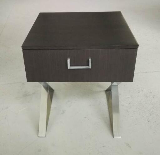 wooden night stand with metal base/bed side table, casegoods,hotel furniture NT-0084