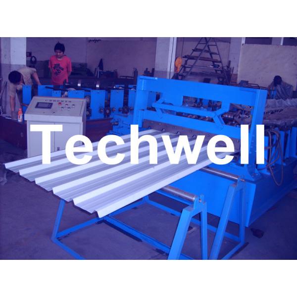 7.5 Kw Gimbal Gearbox Drive Roof Roll Forming Machine With PLC Frequency Control System