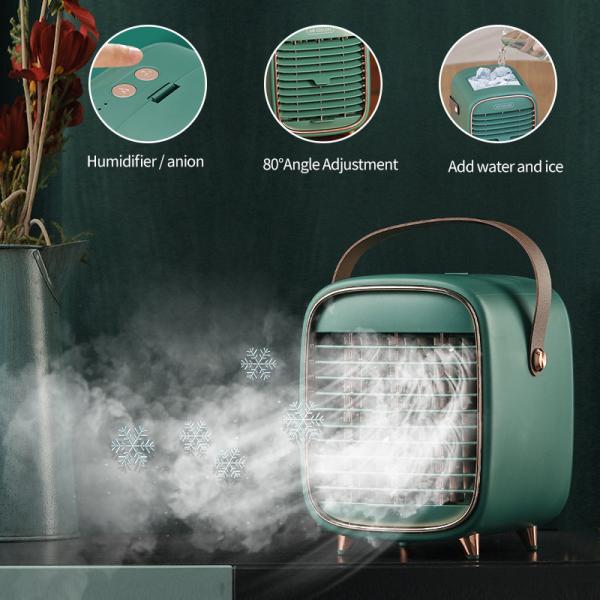 Refrigerador de ar portátil Ventilador de 3 velocidades Ar condicionado evaporativo Refrigerador de escritório