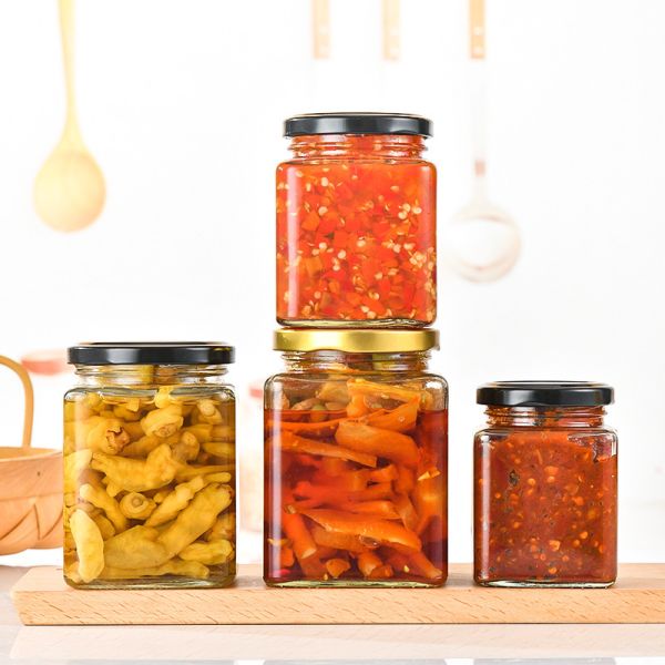Impact Resistant Glass Sauces Packaging Jars For Chili