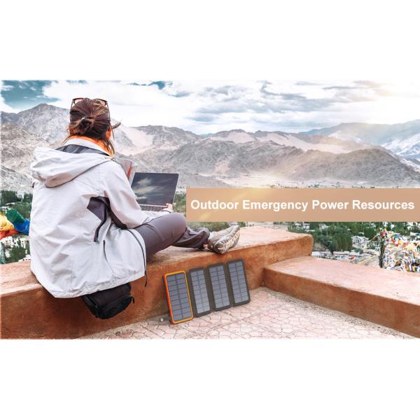 OEM 25000mAh 6W Solar Powered Power Bank Charger Panel For Mobile Phone