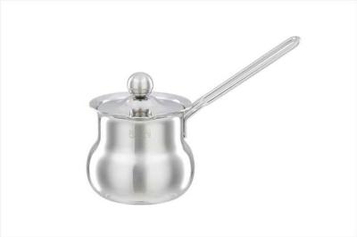 Middle east type  stainless steel silver  milk cup with lid and stainless steel handle& coffee pot