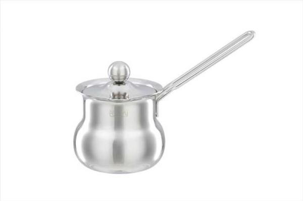 Middle east type  stainless steel silver  milk cup with lid and stainless steel handle& coffee pot
