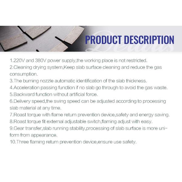 LINSING Пламенная каменная машина для обработки отделочных деталей для выщелоченного грубого сбора гранитной плиты