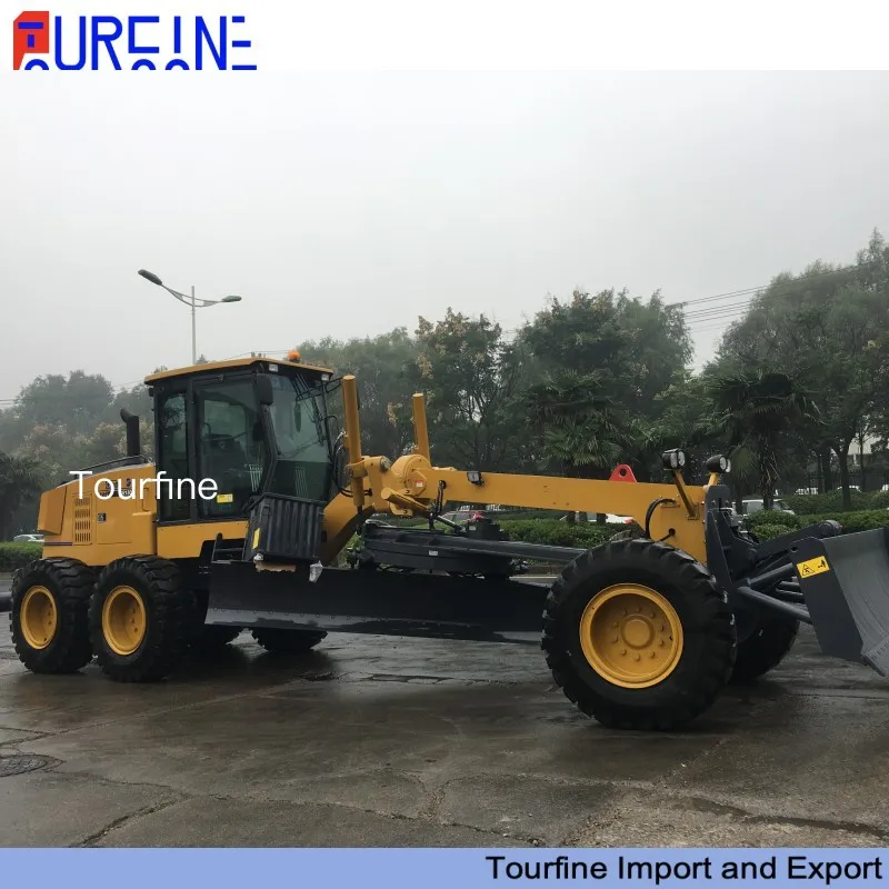 190HP GR180 Motor Grader with Front Blade and Rear Ripper for Road Construction