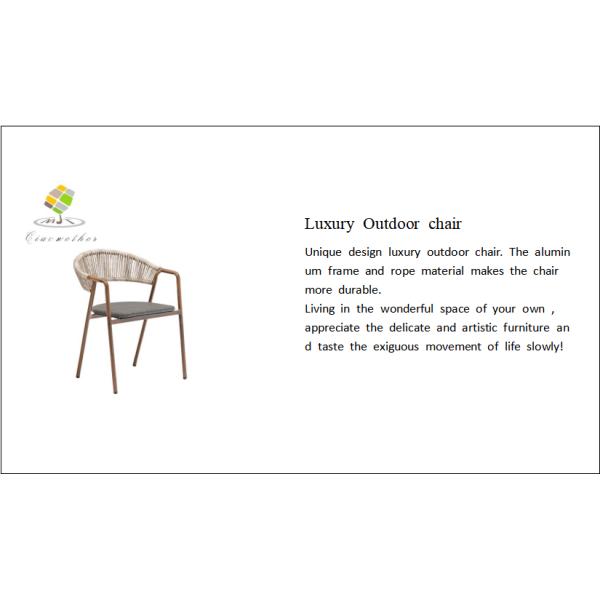 Muebles para el exterior de oficina de hogar de aluminio de metal con respaldo alto patio de ratán sillas de jardín para el conjunto general en muebles de exterior