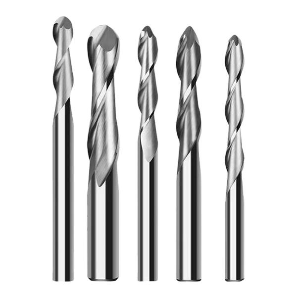 YingBa Manufacturer Solid Carbide 2 Flutes  Ball End Milling Cutter Round Spherical Ball Nose Milling Cutter for Wood
