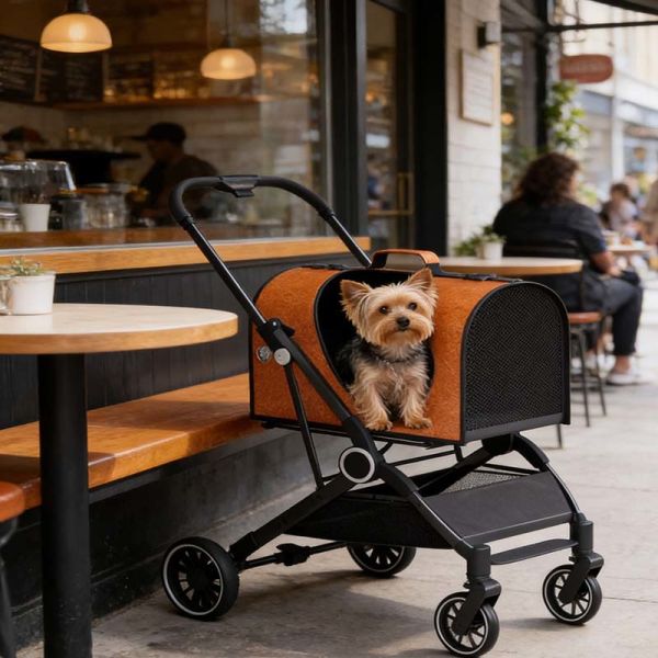Collapsible Dog Stroller | Detachable Pet Carrier Stroller|Quiet Pet Stroller for B2B Bulk Purchase