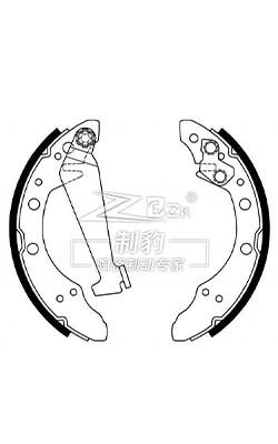Volkswagen Santana2000 Ceramic Drum Brake Pad  1H0698525X Rear Brake Shoes Replacement