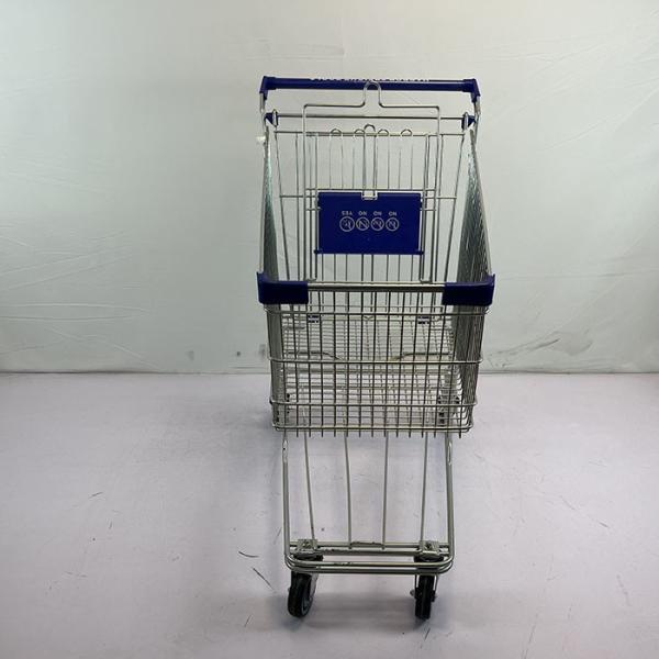 Q195 Steel 125L Asian Supermarket Metal Storage Shopping Trolley SGS Certificate