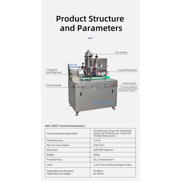 Latest Design Manufacturing Plant Hair Color Spray Filling Machine for Semi Automatic Paint Spray Aerosol Filling