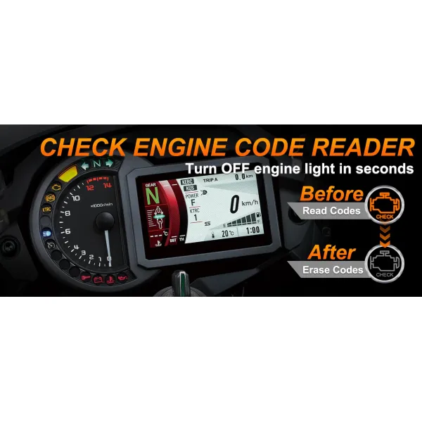 Xtruck M1 Professional Motorcycle Diagnostic Tool Handheld Operation DTC Query Live Data Stream Multi-Brand Motor Scanner