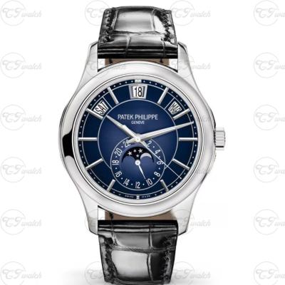 Patek Philippe 5205G White Gold Blue Dial Annual Calendar Automatic Super Clone Luxury Watch Men