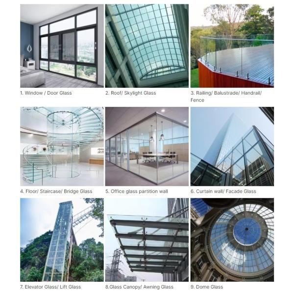 66.2 Laminated Security Toughened Sandwich Glass Panel for Your Requirements