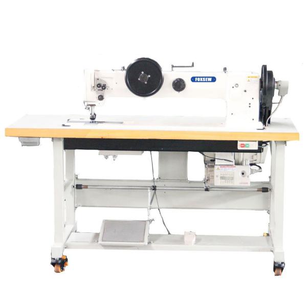 Long Arm Double Needle Compound Feed Walking Foot Heavy Duty Lockstitch Sewing Machine