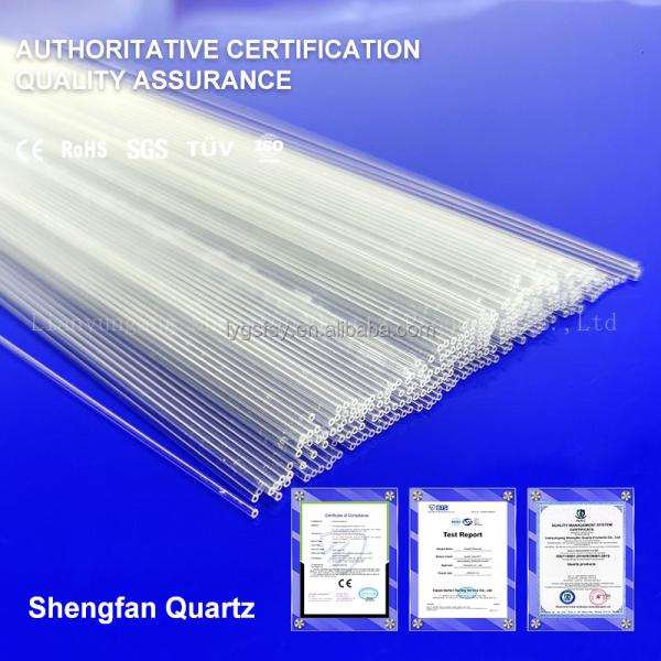 Manchons en verre de tube de quartz UV résistant à la chaleur à haute température pour four