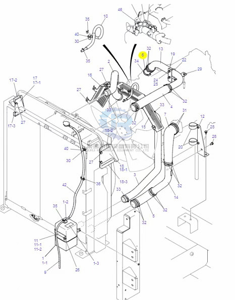 SK330-8 SK350-8 Excavator Hoses LC05P01355P1 Turbo Hose