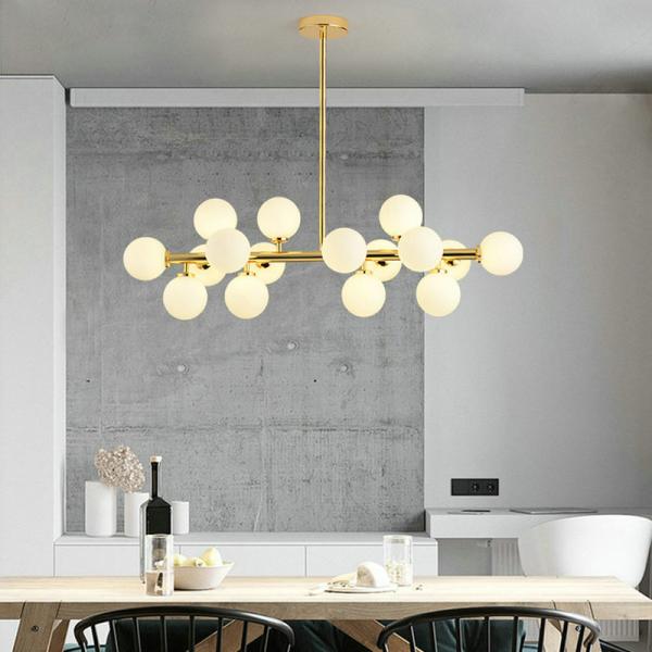 Bubble Stik Chandelier Luxury Luster with Glass Round Lampshade home interior light(WH-MI-190)