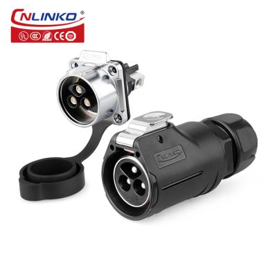 CNLINKO 3 Pin Male Female Industry Application Power Waterproof Connectors 3 Phase Plug System Connector