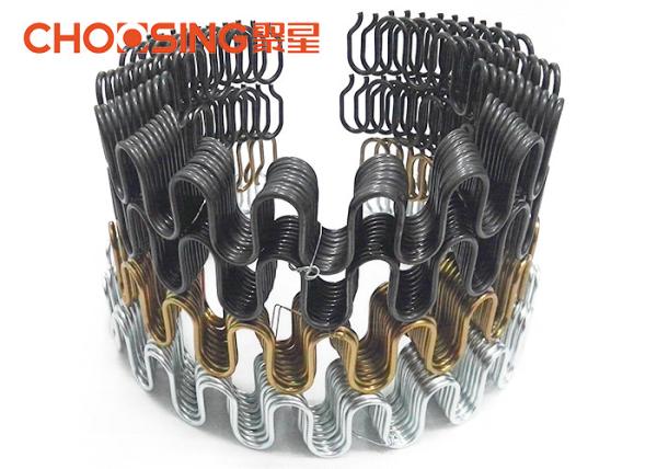 8.5 Ga Black Upholstery Seat Springs , Zig Zag Chair Springs Chrome Plating Surface