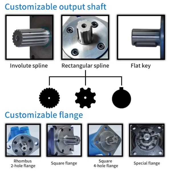 Custom High Torque Low-Speed Cycloidal Hydraulic Motor with High-Strength Sealing for Industrial Applications