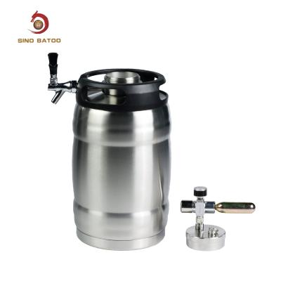 5 litros sistema de aço inoxidável Mini Party Kegger dos barris de cerveja do distribuidor do CO2 do rosnador