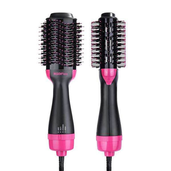 a escova do secador de cabelo 220V em volta do secador 3 do sopro em 1 escova de ar quente de endireitamento anti escalda