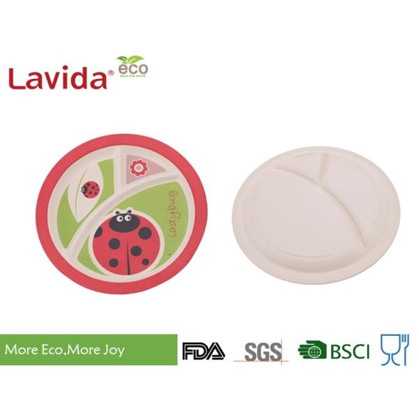 Food Grade Safe Children Bamboo Dinnerware Set Anti - Bacteria Easy Cleaning