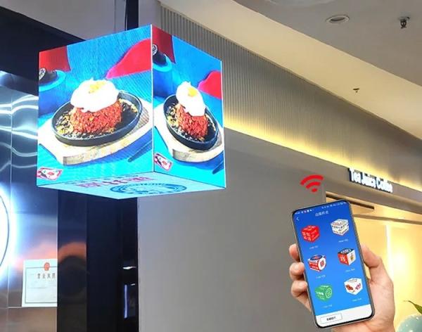 Customizable Size P2.5 Indoor Cube LED Display Screen For Store Advertising
