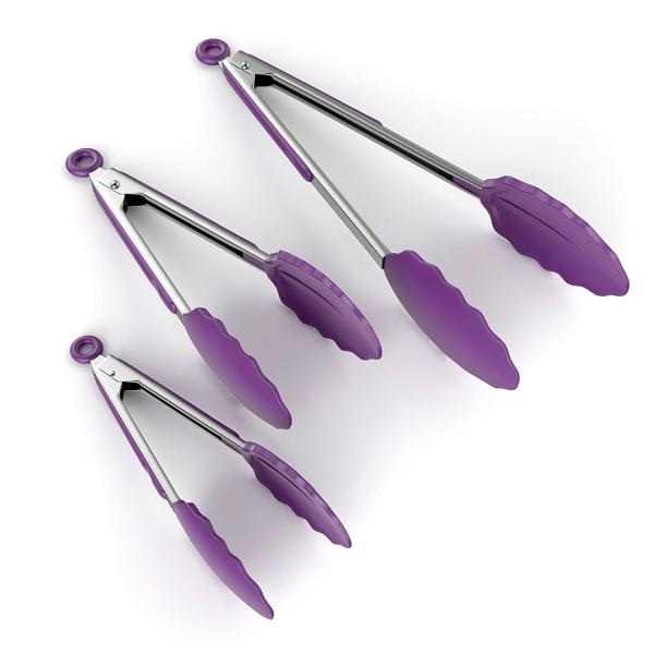 China Factory Supply Custom FDA Tongs with Non Stick Silicone Tips Stainless Steel Kitchen tools