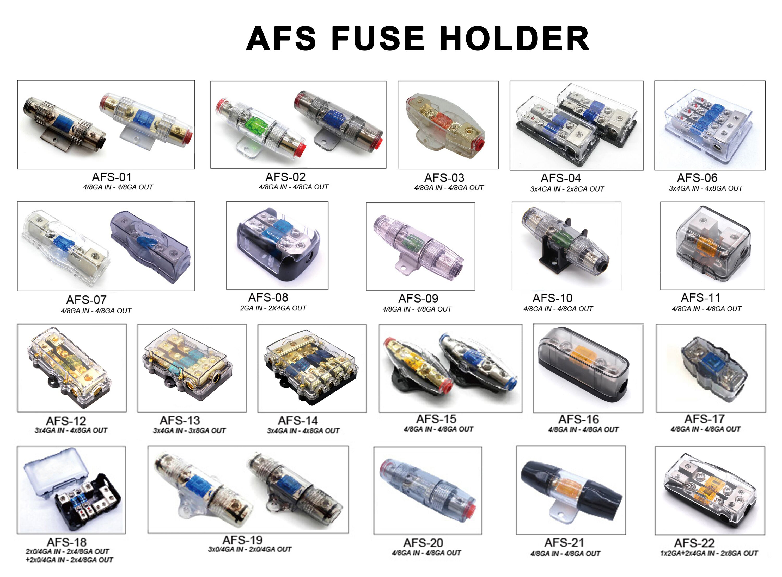 2 Way Car Fuses Box Holder 8GA AFS Mini ANL Fuse Block для 60A с светодиодным индикатором
