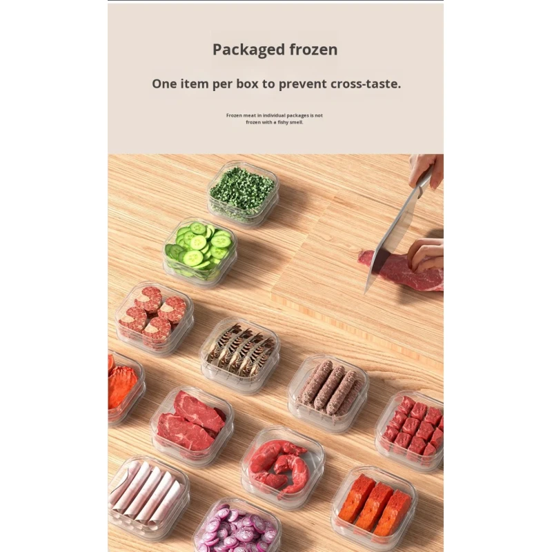 Modern Portable Reusable Plastic Meal Prep Organizer Containers with Lids for Kitchen Frozen Food Storage