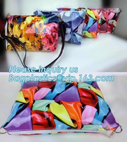Pvc Travel Biodegradable Shopping Bags Drawstring Handle Handy Women Shopper Reusable Fashion Pvc Tote Bags