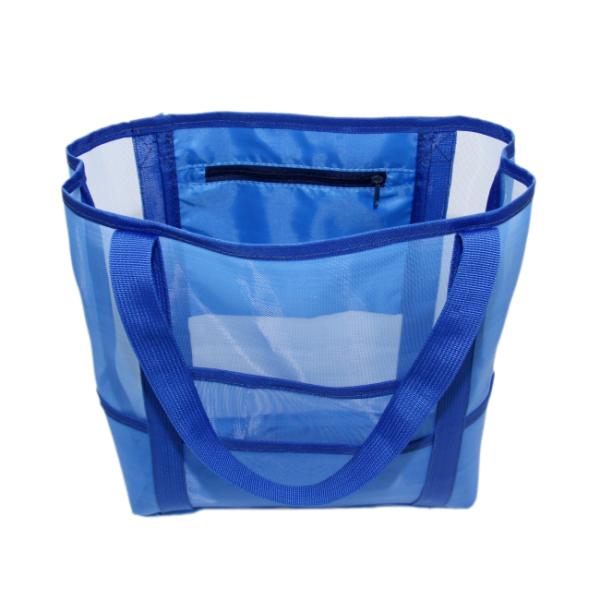 Customized Fashion Mesh Beach Tote Bag With Nylon Material for Women
