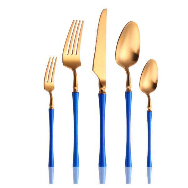 High Quality 18/8 Stainless Steel Flatware/Cutlery/Silverware Set/Dinnerware Blue Color