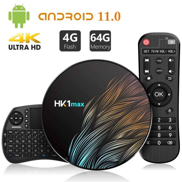 Quad Core 4GB IPTV Set Up Box Android 10 HK1 Max TV Box RAM 32GB ROM 5G Wifi