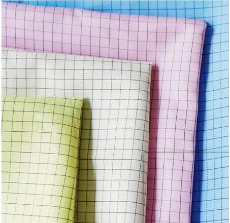 Twill Cleanroom Antistatic ESD Fabric 5mm Grid Cloth For Industry Wokerwear