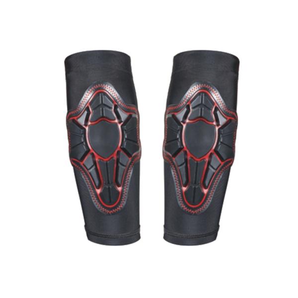 Black Mountain Biking Protective Gear Four Pack Pad Set Black With Red Lining