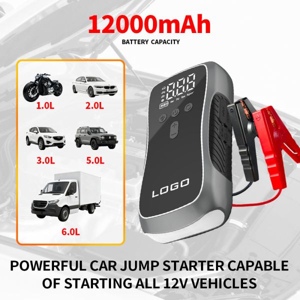 Multi FunctionCar Emergency Jump Starter 12V 8000mAh 10000mAh 12000mAh Emergency Start Power Supply